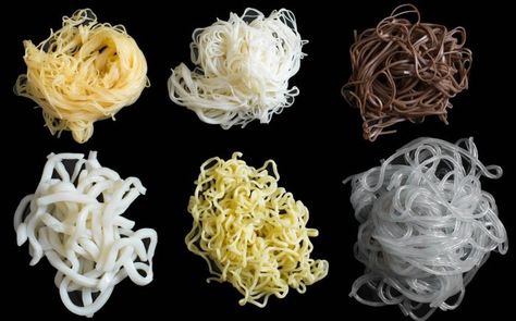 The Best & Worst Noodles To Eat Noodle Types, Noodles Dishes, Cellophane Noodles, Wonton Noodles, Korean Rice Cake, Types Of Noodles, Asian Noodle, Wheat Noodles, Chinese Noodles