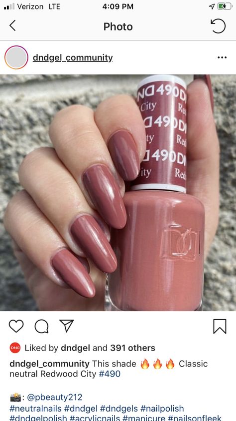 Redwood City Nail Polish, Dnd Redwood City Gel Polish, Dnd 041 Light Mahogany, Redwood City Nails, Dnd Redwood City, Dnd Polish Colors Fall, Dnd Fall Gel Polish Colors, Dnd Gel Nail Polish, Opi Nail Polish Colors