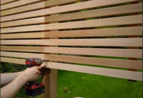 Slatted Screen, Slatted Fence, Slatted Fence Panels, Wire Fencing, Modern Fence Design, Contemporary Garden Design, Garden Fence Panels, Privacy Fence Designs, Garden Privacy