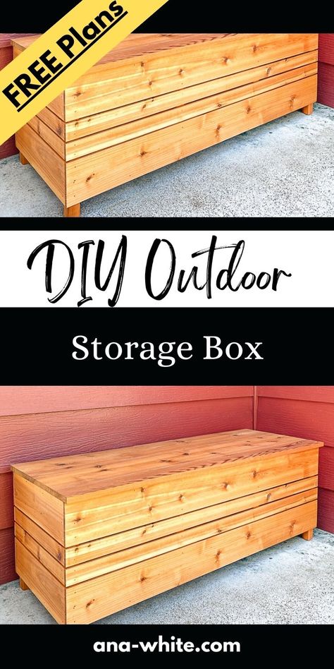 Diy Deck Box Storage, Deck Box Diy, Patio Cushion Storage, Patio Storage Bench, Diy Outdoor Toys, Outdoor Storage Bin, Outdoor Toy Storage, Outdoor Furniture Storage, Diy Outdoor Storage