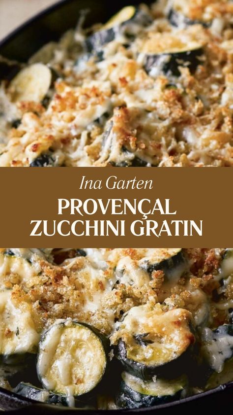 Ina Garten Provençal Zucchini Gratin Veggie Gratin Recipes, Ina Garten Casserole Recipes, Ima Garten Recipes, Thanksgiving Zucchini Recipes, Ina Garden Recipes, Zucchini Au Gratin, Onion Gratin, Best Ina Garten Recipes, Onion Butter