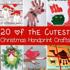 20 of the Cutest Christmas Handprint Crafts for Kids: The ideas include classic Christmas crafts like Santa, Rudolph, a Christmas tree, and The Grinch as well as nativity ideas, and winter animals. Each of these crafts can be turned into an adorable holiday decoration, gift tag, or homemade card Cute Holiday Treats, Christmas Handprint Crafts For Kids, Scene Crafts, Handprint Crafts For Kids, Nativity Scene Crafts, Nativity Ideas, Baby Christmas Crafts, Christmas Handprint Crafts, Christmas Handprint