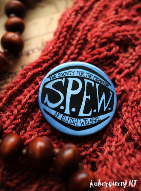 S.P.E.W.BUTTON | Etsy Spew Harry Potter, Character Scrapbook, Harry Potter Badges, Quidditch World Cup, Hp Christmas, Granger Aesthetic, Button Template, House Elves, Ron Weasley Hermione Granger