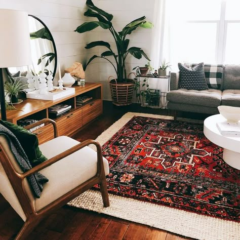 Mid Century Eclectic Living Room, Ancient Character, Rug Makers, Soft Power, Persian Motifs, Eclectic Living Room, Boho Interior, Humble Abode, Boho Living Room