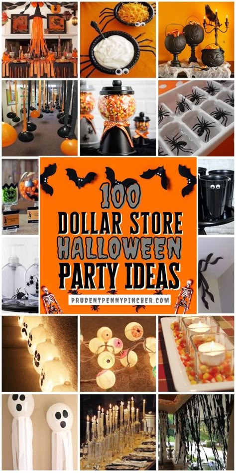 Throw a halloween party on a budget with these dollar store halloween party ideas. From halloween party decor ideas to halloween party food, there’s a hundred creative DIY halloween party ideas for adults and kids. Halloween Party On A Budget, Diy Halloween Party Ideas, Snack Halloween, Halloween Party Ideas For Adults, Halloween Party Decor Ideas, Halloween Themed Party, Diy Halloween Party, Party On A Budget, Party Ideas For Adults