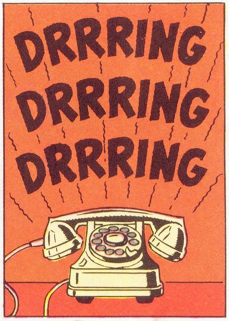 DRRING!!! Vintage Comic Books Illustration, Rotary Phone Illustration, Vintage Phone Illustration, Phone Graphic, Richard Hamilton, Comic Pop Art, Wallpaper Retro, Vintage Phone, Retro Kunst