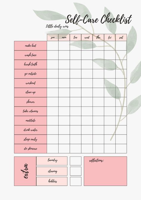 Pin on Salvări rapide Self Care Checklist Template, Checklist Journal, Selfcare Checklist, Basic Hygiene, Habit Tracker Digital, Printable Self Care, Printable Habit Tracker, Self Care Worksheets, Journal Tracker