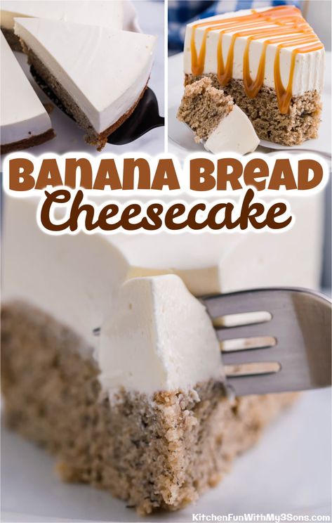 Banana Cheesecake Bread, Banana Bread Cheesecake, Soft Banana Bread, Bread Toppings, Fantastic Recipes, Banana Cheesecake, Vanilla Cheesecake, Moist Banana Bread, Easy Cheesecake Recipes