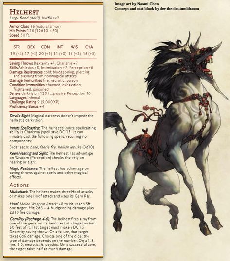 Dnd Mounts, Homebrew Monsters, Stat Block, Dnd Monster, Dungeons And Dragons Races, Monster Manual, Dnd Stats, Dnd Homebrew, Humanoid Creatures