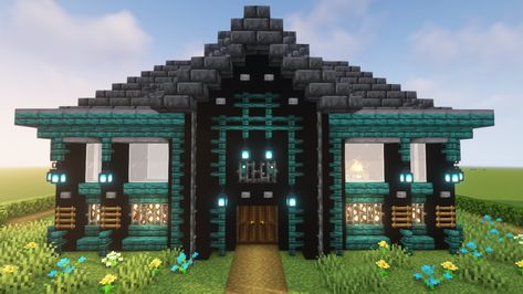 Minecraft Warped Wood Builds, Nether House, Mud Brick House, Minecraft Island, Minecraft Rooms, Mud Brick, Breezeway Ideas, Minecraft House Ideas, House In Minecraft