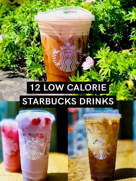 Keeping tabs on sugar & calories are hard! That’s why we put together a list of low calorie Starbucks drinks to help crush your goals. Low Calorie Starbucks, Low Calorie Starbucks Drinks, Apple Brown Sugar, Starbucks Matcha, Peach Green Tea, Starbucks Vanilla, Purple Drinks, Healthy Starbucks Drinks, Healthy Starbucks