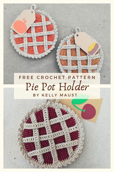 Free Crochet Patterns | You searched for Ravelry - Free Crochet Patterns Pie Pot Holder, Lattice Pie, Ravelry Free, Crochet Appliqué, Crochet Pot Holders Free Pattern, Thanksgiving Crochet, Kitchen Crochet, Crochet Potholder, Crochet Potholder Patterns