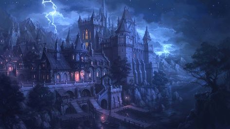 Download hd wallpapers of 266906-artwork, Fantasy Art, Spooky, Gothic. Free download High Quality and Widescreen Resolutions Desktop Background Images. Castle, Wallpapers, Purple