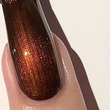 mooncat on Instagram: "don’t hold your horses on this rich, highly-pigmented, deep brown shimmer: DARK HORSE 🐎 swatched by @checkyesmichelle 🤎 #neutrals #neutralnails #fallnailinspo #fallnails #summernails #trendingnails #brownnailpolish #brownnails" Dark Horse Nail Polish, Deep Brown Nails, Brown Shimmer Nails, Mooncat Nail Polish, Horse Nails, Bronze Nails, Hold Your Horses, Copper Nails, Brown Nail Polish