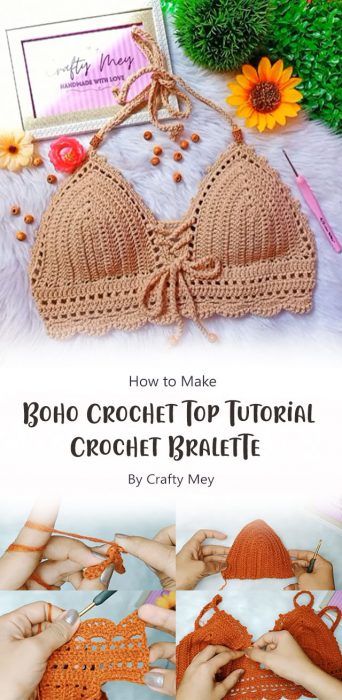 Crochet Bralette Pattern Free, Crochet Crop Top Pattern Free, Crochet Bralette Pattern, Crochet Bralette Top, Top Crochet Pattern, Crochet Boho Top, Crochet Bra, Crochet Crop Top Pattern, Jelly Rolls