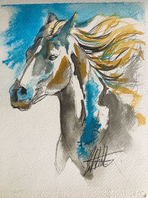 occupying an idle hour Horse Canvas Painting, Horse Art Drawing, Horse Paintings, Abstract Horse, Horse Artwork, Watercolor Horse, Impressionism Painting, Horse Drawings, Equine Art