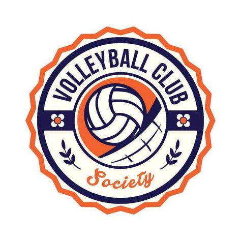 Volleyball Logo Design Ideas, Cartoon Volleyball, Volleyball Backgrounds, Volleyball Clubs, Sports Badge, Sport Logo Design, Sports Logo Design, Club Badge, Sports Club