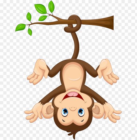 Monkey Cartoon Drawing, Monkey Hanging From Tree, Monkey Png, Monkey Hanging, Tree Monkey, Monkey Cartoon, Drawing Tree, Monkey Drawing, Hanging Monkey