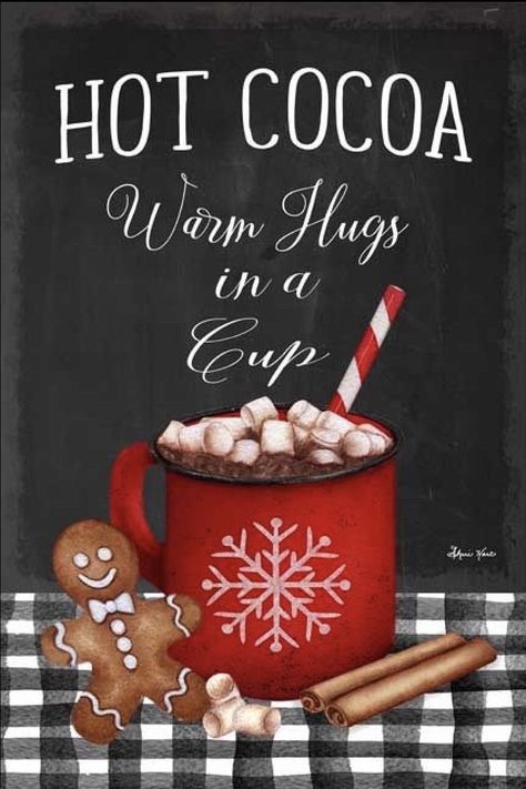 Hot Chocolate Background Wallpapers, Hot Cocoa Chalkboard Art, Hot Cocoa Sayings, Christmas Illust, Cocoa Quotes, Hot Cocoa Art, Halloween Text, Christmas Hot Chocolate, Vintage Christmas Images