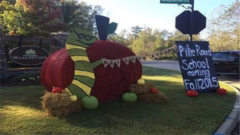 Haybale Decorating Contest, Hay Bale Decorating Ideas, Haybale Decorating, Hay Bales, School Related, On The Horizon, Fall Ideas, Theme Ideas, The Horizon