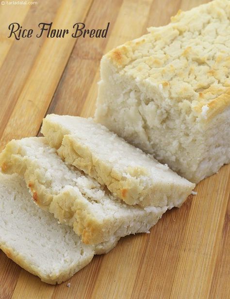 Rice Flour Bread, Vegan and Gluten Free Rice Flour Bread, Rice Bread Recipe, Dairy Free Cake Recipe, Rice Flour Recipes, Dairy Free Bread, Gluten Free Sandwich Bread, Recipe Bread, Recipe Rice, Rice Bread