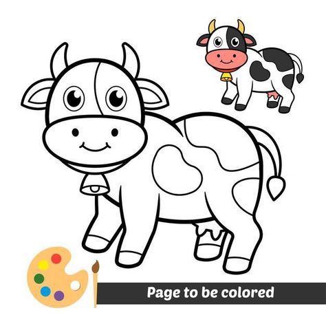 Dinosaur Outline, Color Worksheets For Preschool, Background School, Cow Vector, Cow Colour, Education Poster Design, Boy Coloring, Farm Animal Coloring Pages, Easy Drawings For Beginners