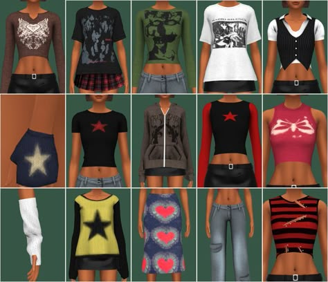 Sims 4 Cc Clothes Y2k, Sims 4 Cc Clothes, Pelo Sims, Clothes Y2k, Free Sims 4, The Sims 4 Packs, Sims 4 Mm Cc, Tumblr Sims 4, Sims 4 Expansions