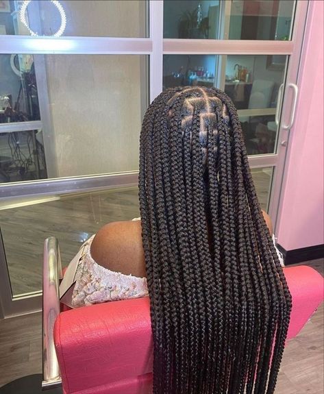 Med Knotless Braids, Thick Braids, Big Braids, Big Box Braids, Big Box Braids Hairstyles, Long Box Braids, Girl Braided Hairstyles, Cute Box Braids Hairstyles, Braids Hairstyles Pictures