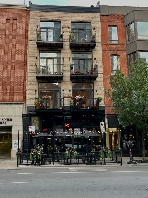 Cute little apartment building balcony in chicago Apartment Chicago, Building Balcony, Balcony Apartment, Vintage Apartment, Chicago Apartment, Future Vision, Apartment Building, Dream Life, Balcony