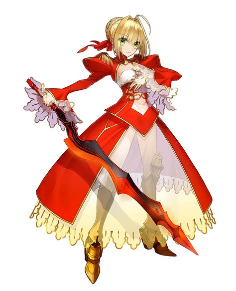 Saber Nero Claudius Caesar Augustus Germanicus Caesar Augustus, Nero Claudius, Mobile Phone Game, Red Lightning, Modern Costumes, Fate Zero, Fantasy Armor, Type Moon, Fate Grand Order