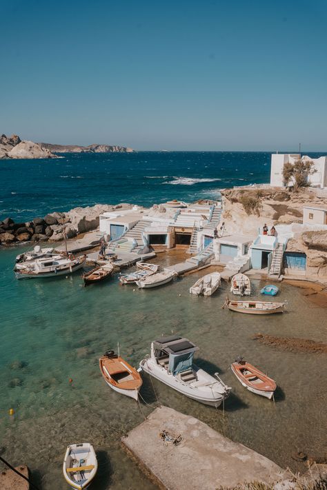 Firopotamos Milos: Ultimate Guide to Milos Island’s Fishing Port - Haley Blackall Firopotamos Milos, Milos Aesthetic, Greece Trip, Greek Summer, Greece Summer, Guide To, Candle Design, Travel Baby, Cyclades Islands