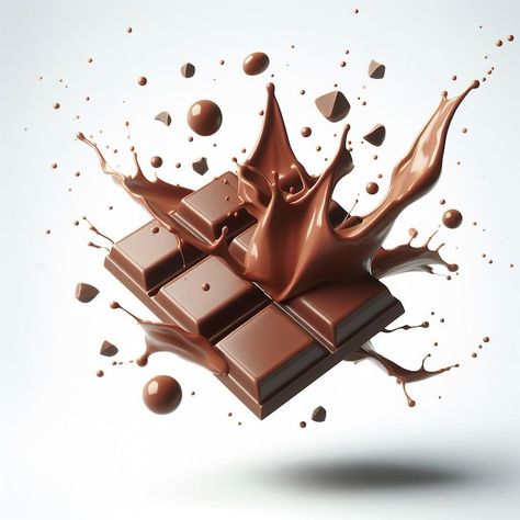 Photo photo of chocolate flying in the a... | Premium Photo #Freepik #photo Chocolate Image, Background Chocolate, Chocolate Beer, Mom Drawing, Png Images For Editing, Chocolate Photos, Insta Reels, Milk Splash, Coffee Barista