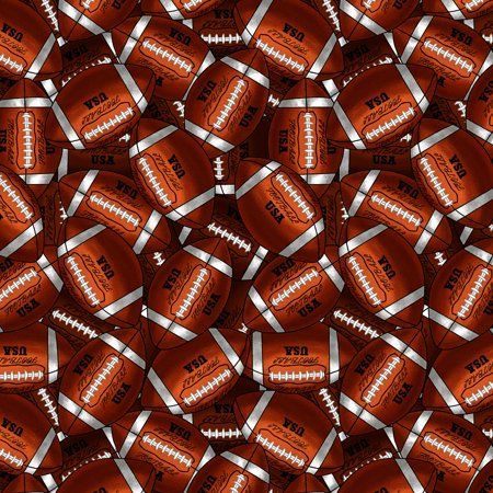 David Textiles Packed Footballs Cotton 1-Yard Fabric Cut, Brown T Shirt Blanket, Blue Crane, Football Fabric, Football Usa, Fleece Patterns, Novelty Fabric, Cotton Bedding Sets, Precut Fabric, Polar Fleece