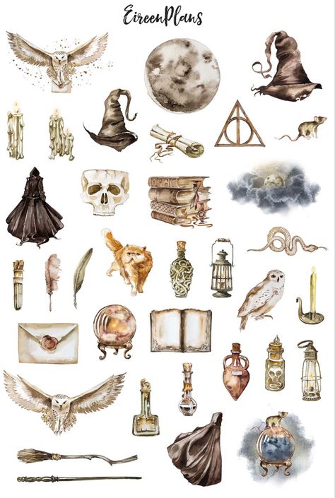 Harry Potter Potion Labels, Dobby Harry, Harry Potter Planner, Harry Potter Scrapbook, Harry Potter Journal, Imprimibles Harry Potter, Harry Potter Painting, Harry Potter Stickers, Harry Potter Illustrations