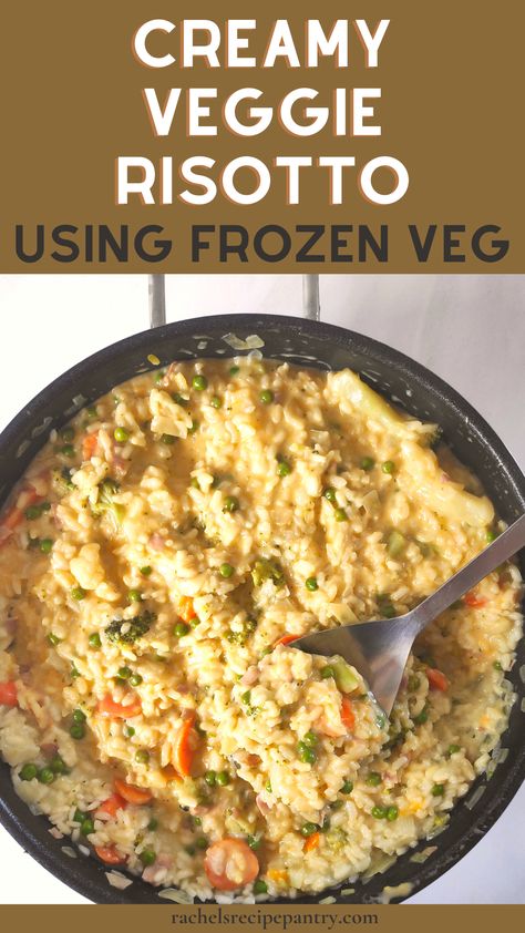 Vegetable Risotto Recipes, Veggie Risotto, Vegetarian Risotto, Veggie Pies, Vegetable Risotto, Risotto Recipe, Veggie Stir Fry, Risotto Recipes, Frozen Veggies