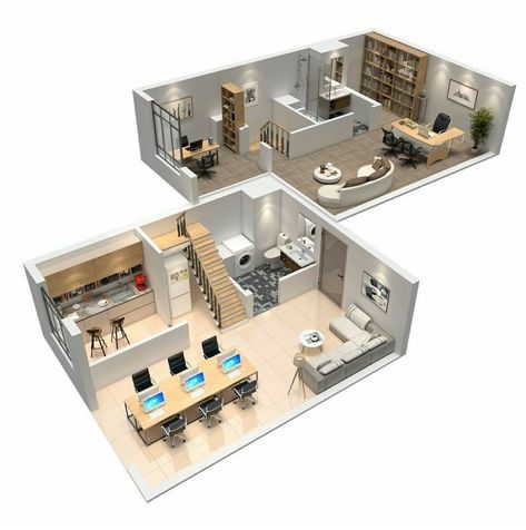 Floor Plan Ideas, Small Apartment Plans, Office Floor Plan, Small Modern House Plans, 3d Floor Plan, Interior Architecture Drawing, House Floor Design, Home Design Floor Plans, Sims House Plans