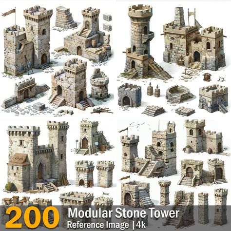 There is a Product link here you : https://www.artstation.com/a/39993747 If you feel like you're running out of inspiration for your design projects, browsing through reference images can be incredibly helpful. To that end, we've compiled a collection of 200 Modular Stone Tower reference photos that are tailored towards designers in the worlds of architect, game designer, environment designer, graphic designer, and 3d modeler and cg artist . . We hope you find them useful! Detail: 🔸 Format: JP South American House, Medieval Fantasy Building Concept Art, Tower Reference, Medieval Building Concept Art, Ancient Egyptian House, Medieval Keep Concept Art, Medieval House Concept, Game Environment Concept Art, Half Timbered House