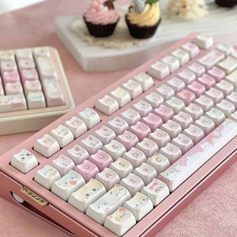 Cute Meow Keycaps Cat Head MAO Profile PBT Key Cap Dye Sublimation for MX Mechanical Keyboard KeyCap Keyboards Accessories - AliExpress Fancy Keyboard, Keyboard Keycaps, Key Cap, Keyboard Accessories, Bottle Jewelry, Kawaii Cat, Bottle Bag, Pink Cat, Mechanical Keyboard