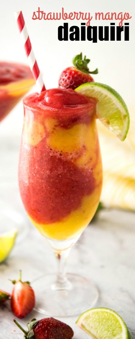 Try to tell me that you don't want to reach through the screen and grab this… Mango Vodka, Mango Daiquiri, Daiquiri Recipe, Smoothie Recipes Strawberry, Banana Smoothie Recipe, Strawberry Banana Smoothie, Strawberry Daiquiri, Boozy Drinks, Pineapple Smoothie