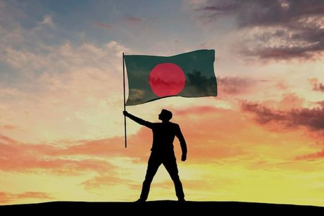 Male silhouette figure waving bangladesh... | Premium Photo #Freepik #photo #conquest #triumph #accomplishment #holding-flag Bangladesh Flag Wallpaper, Bangladesh Flag Aesthetic, Bangladeshi Flag, Male Silhouette, Classy Girl Quotes, Grabby Hands, Lebanon Flag, Flying Flag, Bangladesh Flag