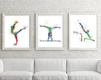 Gymnastics poster | Etsy Gymnast Room, Gymnastics Room Decor, Gymnastics Bedroom, Gymnastic Party, Gymnastics Posters, Gymnastics Wall Art, Gymnastics Art, Gymnastics Room, Boy Room Art