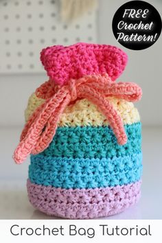 Crochet Gift Bags Christmas, Easy Crochet Drawstring Bag, Crochet Pouch Free Pattern Drawstring, Free Crochet Bags And Totes Pattern, Crochet Pouches Free Pattern, Crochet Gift Bags Free Patterns, Pouch Crochet Pattern Free, Crochet Drawstring Bag Pattern Free, Valentine Purse