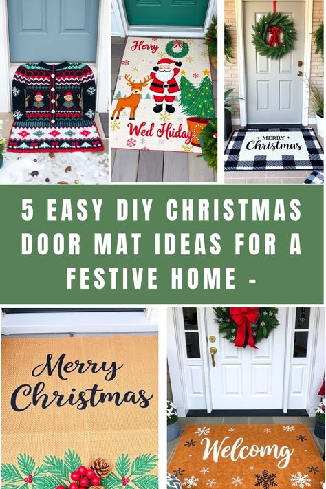 Get into the holiday spirit with these 28 easy DIY Christmas door mats that add a personal touch to your entrance. From simple stenciled designs to festive embellishments, these projects will help you spread cheer right at your doorstep. Grab some supplies and let your creativity shine this season! Cozy Sweater Knit Inspired Mat This […] Diy Painted Door, Door Mat Ideas, Christmas Door Mat, Diy Christmas Door, Door Mat Diy, Mat Ideas, Painted Door, Friends Font, Rustic Holiday