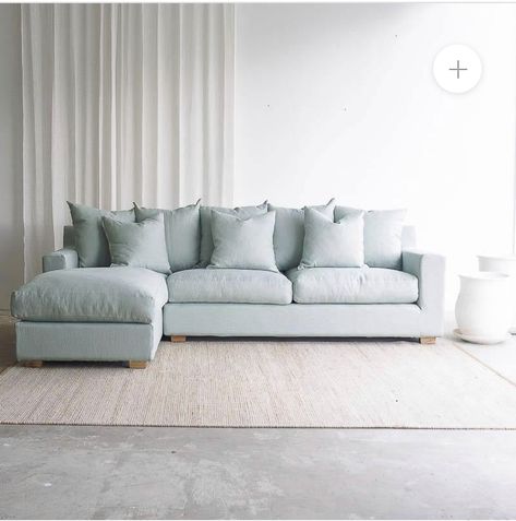 Powder Blue Couch, Light Blue Couch Living Room Ideas, Light Blue Sofa Living Room Ideas, Light Blue Sectional, Coastal Couch, Light Blue Couch Living Room, Light Blue Sofa Living Room, Light Blue Couch, Light Blue Couches