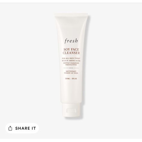 Experience Gentle Cleansing With The Fresh Soy Face Cleanser. Suitable For All Skin Types, This White Cleanser Is Rich In Amino Acids To Nourish Your Skin. Fresh Skincare, Skin Care Women, Face Cleanser, Amino Acids, All Skin Types, Skin Types, Your Skin, Color White, Skin