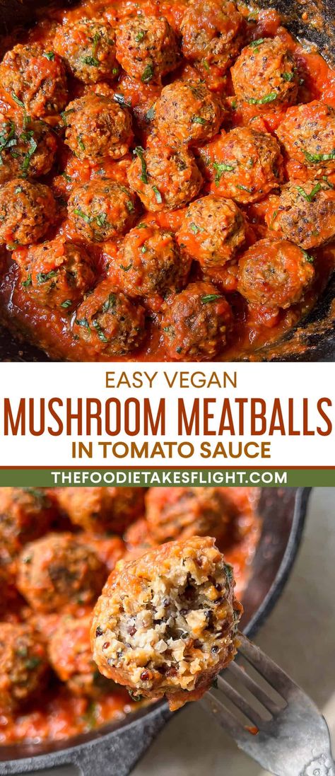 Lentil Mushroom Meatballs, Vegan Meatballs Mushrooms, Vegan Eggplant Meatballs Recipes, Veggie Balls Vegan Meatballs, Dinner Ideas Vegan Easy, Mushroom Meatballs Recipes, Vegan Mushroom Meatballs, Vegan Meatballs And Gravy, Alkaline Tomato Sauce