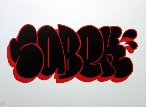 Image of SABEK TAG SCREEN PRINT EDITION OF 50 RED - 2 Colour Screen Print On 300 gsm Somerset Paper Red Graffiti Art, Red Graffiti, Easy Graffiti, Easy Graffiti Drawings, Graffiti I, Graffiti Writing, Graffiti Characters, Graffiti Drawing, Bubble Letters