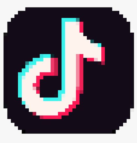 Tiktok Pixel Icon, App Icons Pixel Art, Pixel Widget Icons, Pixelated App Icons, Pixel Icons For Apps, App Icons Pixel, 8bit Icons, Pixel App Icons, Tik Tok Icon