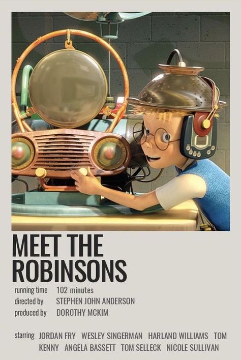 Minimalistic Polaroid Poster, Meet The Robinsons, The Robinsons, Minimalist Polaroid Poster, Good Animated Movies, Meet The Robinson, Iconic Movie Posters, Movie Card, Film Posters Minimalist