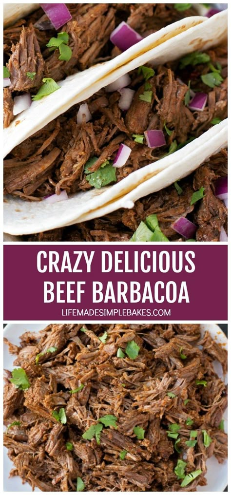 This crazy delicious beef barbacoa couldn't be easier to make! Season, braise, simmer, and let your oven do the rest. #beefbarbacoa #easybeefbarbacoa #ovenbakedbeefbarbacoa #braisedbarbacoa Beef Recipes Oven Baked, Oven Barbacoa Beef, Dutch Oven Mexican Beef, Barbacoa Dutch Oven Recipe, Beef Barbacoa Dutch Oven, Barbacoa Dutch Oven, Dutch Oven Barbacoa Beef, Barbacoa Oven Recipe, Braised Barbacoa